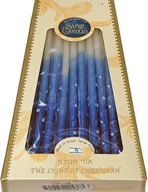 Premium Chanukkah Candles - Blue and White