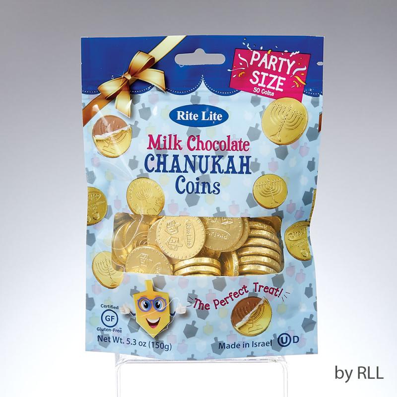 Milk Chocolate Chanukah Coins Party Size