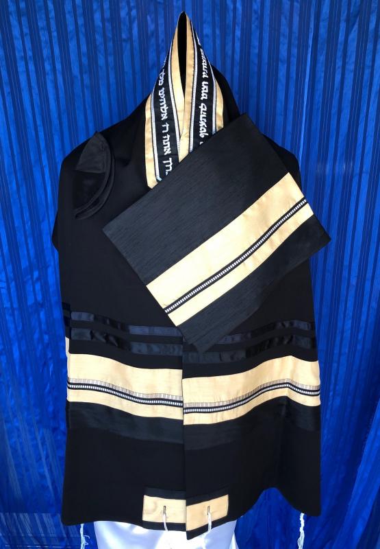 ADEB-519 BLACK WOOL TALLIT