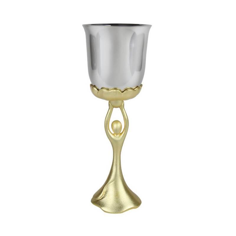 Joyous Gold Dancing Kiddush Cup