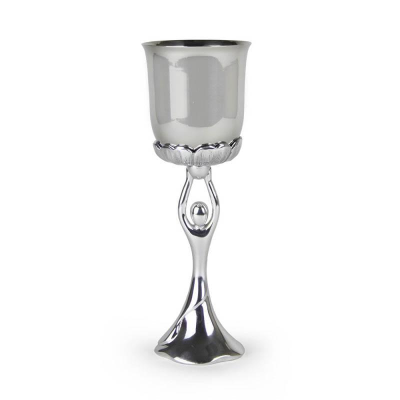 Joyous Silver Dancing Kiddush Cup