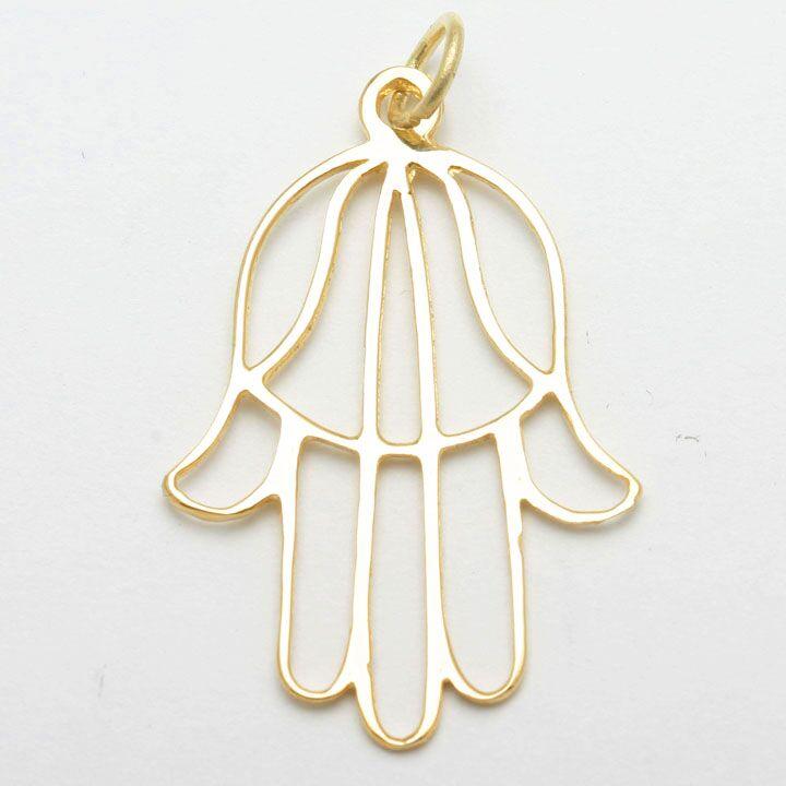 Gold Hamsa - 14kt Yellow Gold