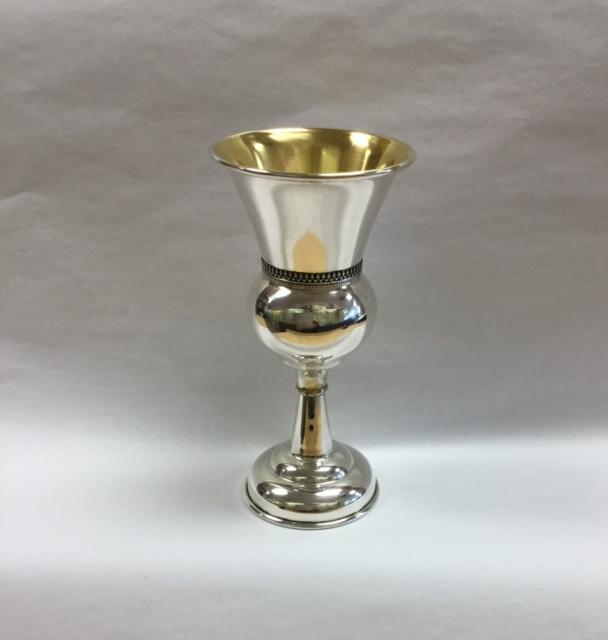 Elegant Kiddush Cup - Sterling Silver