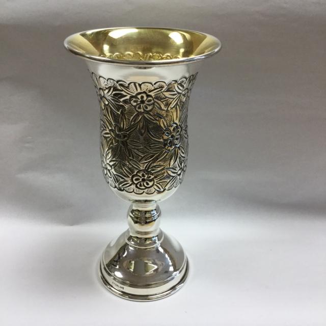 Rose Kiddush Cup - Sterling Silver
