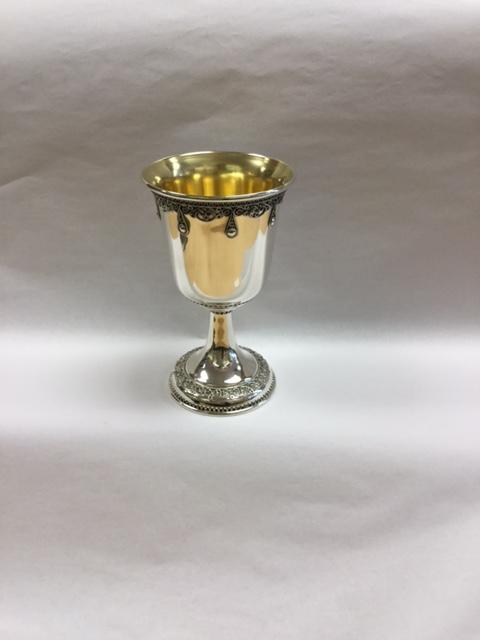 Traditional Kiddush Cup - Sterling Silver