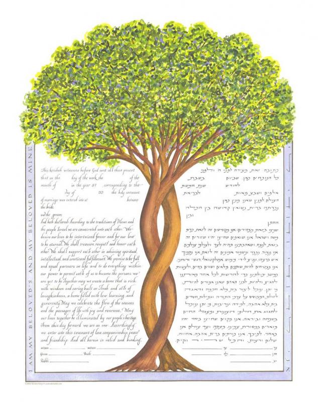 Intertwining Trees Ketubah