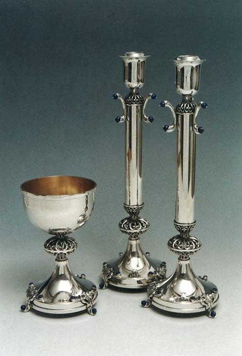 Kiddush Cup Candlesticks Sterling Silver 023-006L