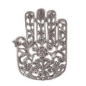 Floral Hamsa Trivet - Aluminum