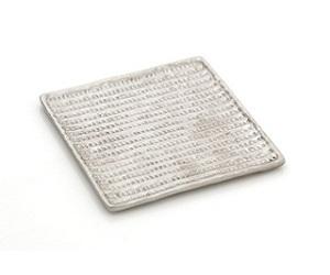 Textured Matzah Plate - Nickelplate