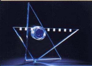 Star of David Menorah - Glass