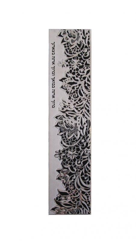 Blessing Stainless Steel Mezuzah - Large by Metalace Art