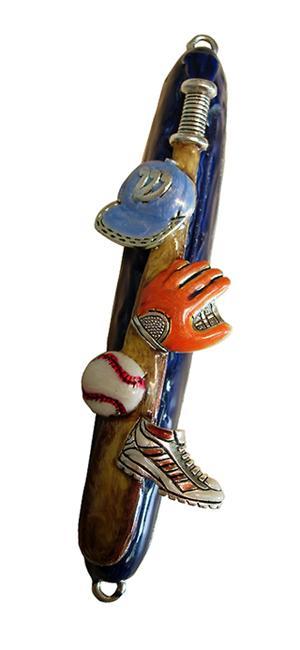 Mezuzah Sports - Baseball Blue & Silver - 47A by Quest Gifts