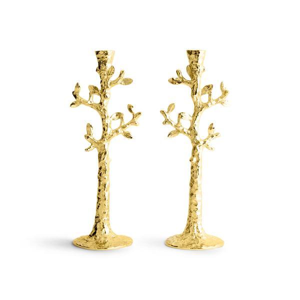 Tree of Life Candleholders Gold