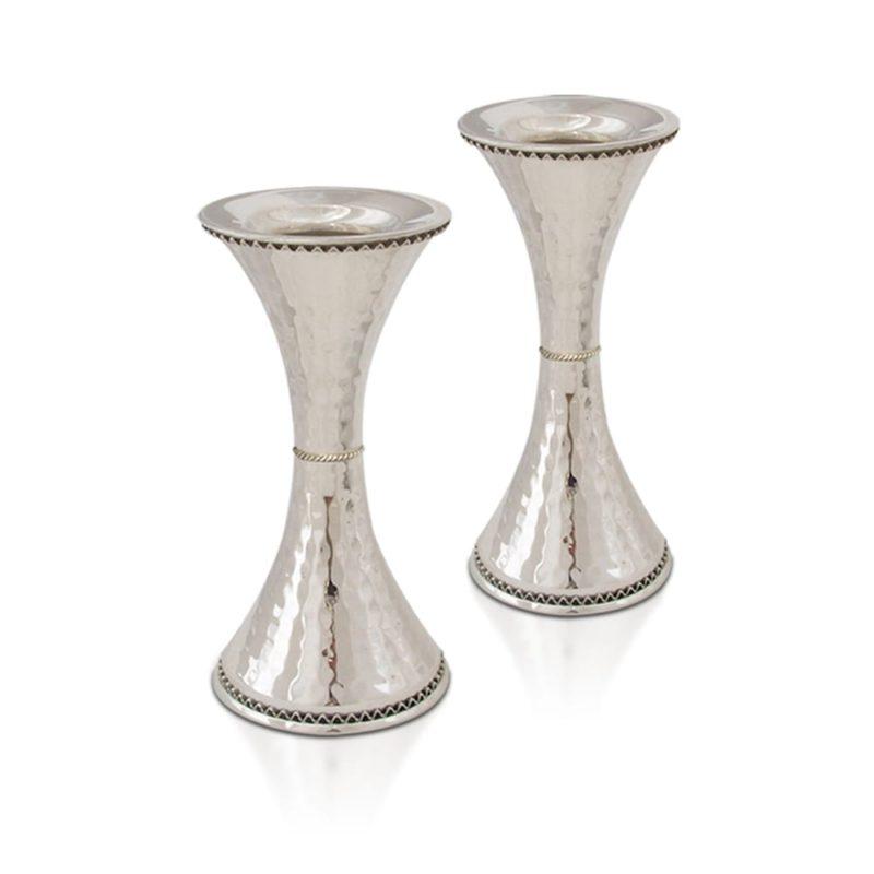 Modern Hammered Candlesticks