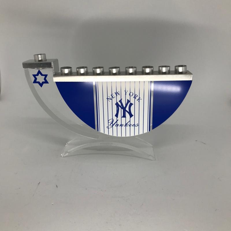 New York Yankees Hanukkah Menorah