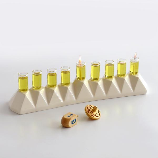 Oil Hanukkah Menorah