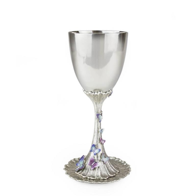 Butterfly Kiddush Cup and Tray