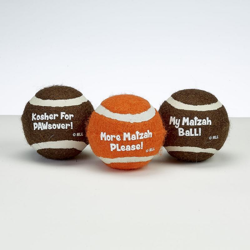 Set of 3 Passover Dog Tennis Balls