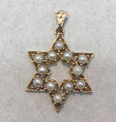 Pearl Star of David Pendant