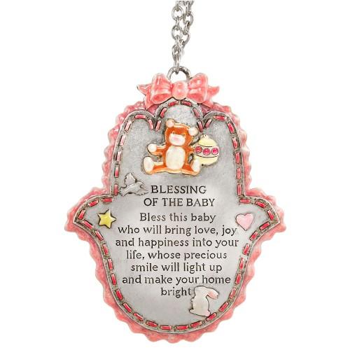 Pink Baby Blessing - Pewter