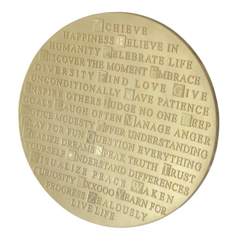 ABC of Life Platter in Gold, 14