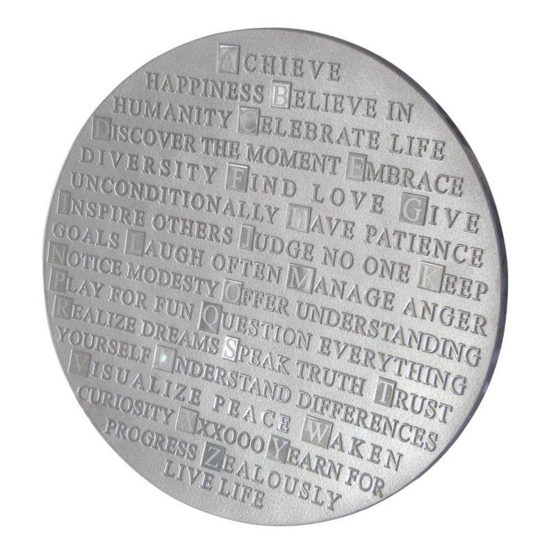 ABC of Life Platter in Silver, 14