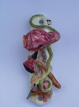 Firefighter Mezuzah - Painted Porcelain