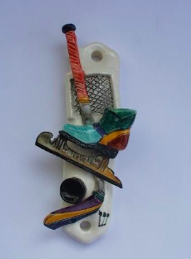 Hockey Mezuzah - Painted Porcelain