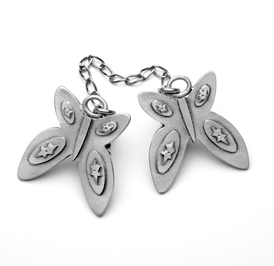 Butterfly Talit Clip - Pewter