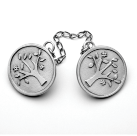 Tree of Life Talit Clip - Pewter