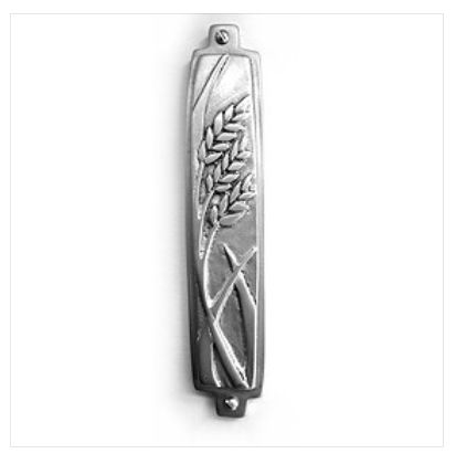 Wheat Mezuzah - Pewter