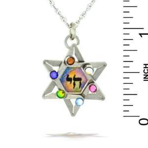 Star & Chai (Life) Necklace - Stainless Steel