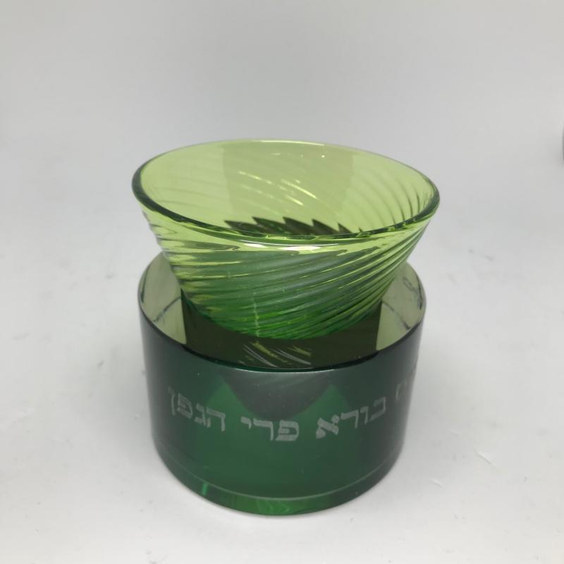 Modern Green Kiddush Goblet