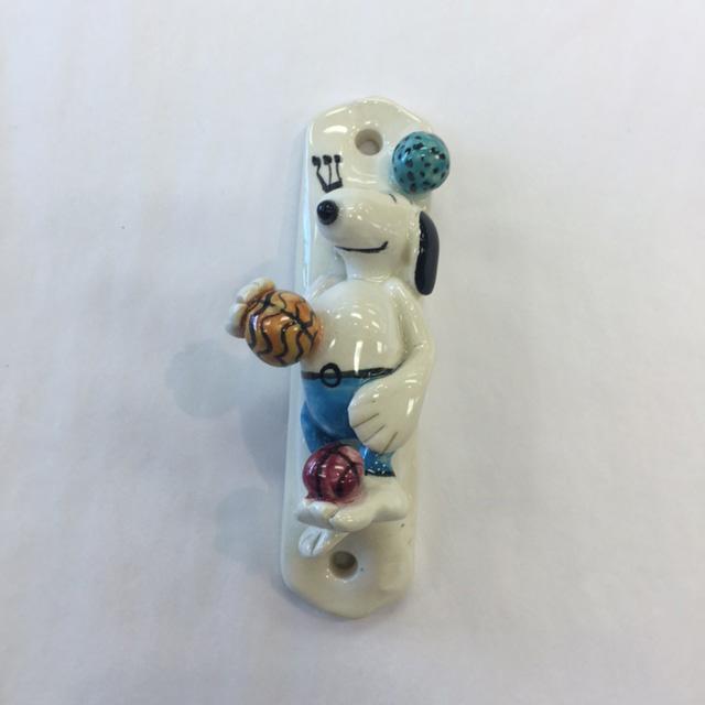 Snoopy Mezuzah - Painted Porcelain