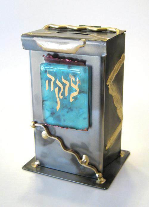 Tzedakah Box Medium Green