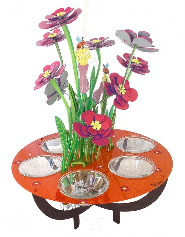 Passover Seder Plate - Joyful Flowers by Tzuki Studio