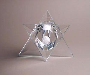 Star of David Sculpture - Glass