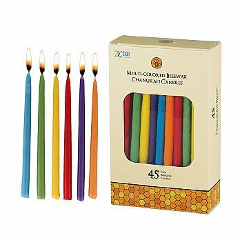 Beeswax Hanukkah Candles Multi Long